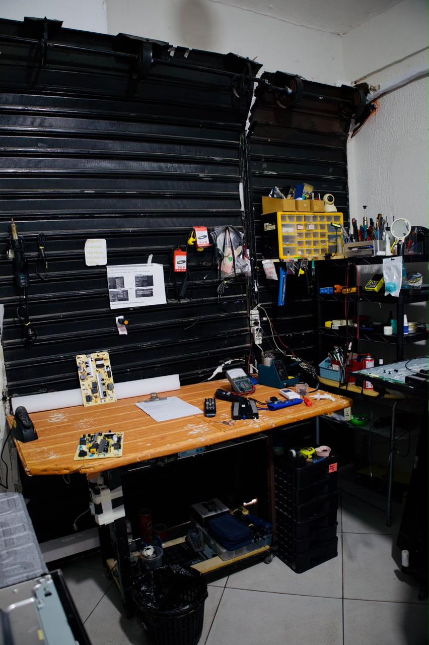 Bancada de trabalho da oficina